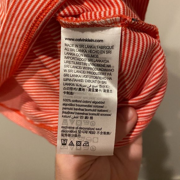 Calvin Klein Microstripe Polo - Red, size XS - Picture 6 of 6